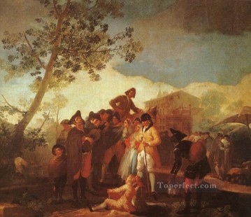 Francisco goya Painting - Ciego tocando la guitarra Romántico moderno Francisco Goya